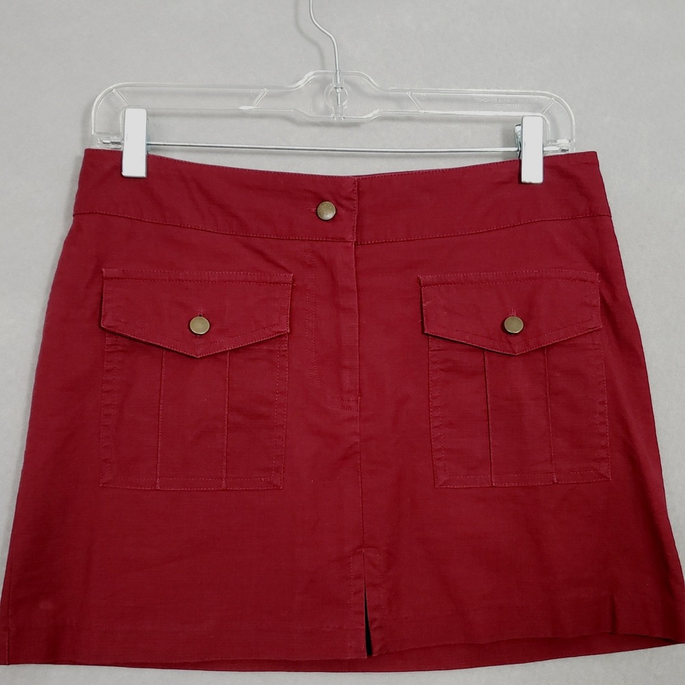 HeartSoul Burgundy‎ Cargo Mini Skirt Size 5 Red Cotton Stretch Utility IVX30227